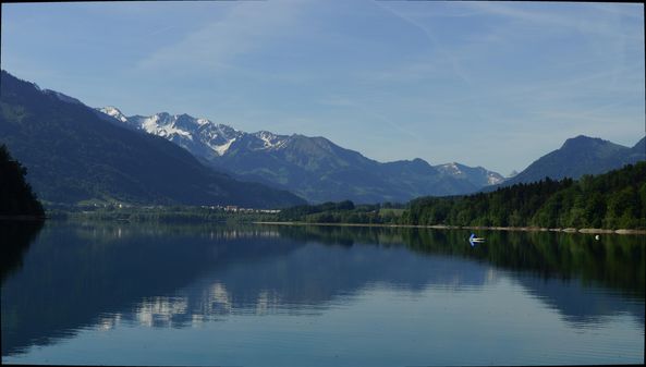 Mit dem Kayak auf dem Greyerzersee