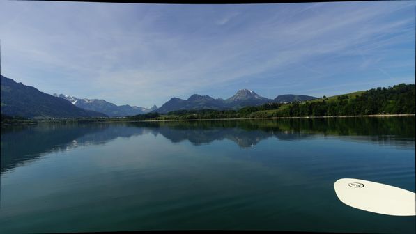 Mit dem Kayak auf dem Greyerzersee