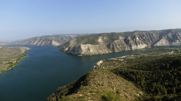 Hier fliesst der Matarraña in den Ebro