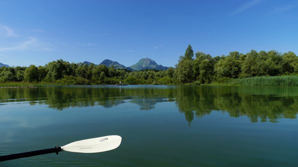 Mit dem Kayak auf dem Greyerzersee