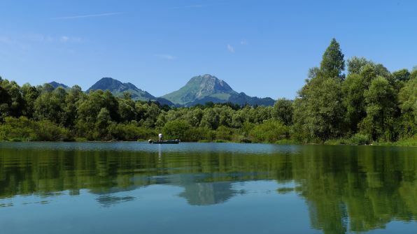 Mit dem Kayak auf dem Greyerzersee
