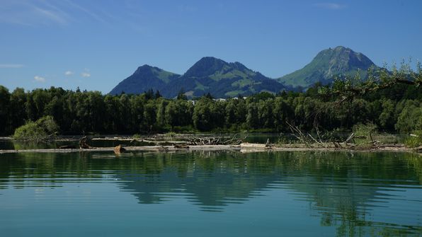 Mit dem Kayak auf dem Greyerzersee