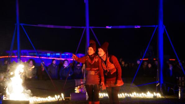 Sie spielen ihres Pyro-Spektakel "Ostara" am Murtensee von 16. bis am 27. Januar 2019. Feuerorgel, Zirkus und Musik...!