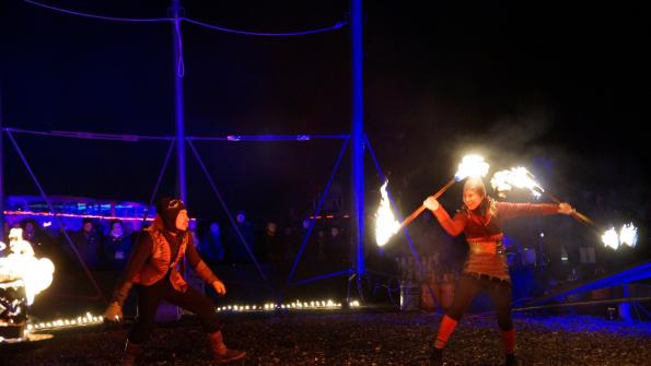 Sie spielen ihres Pyro-Spektakel "Ostara" am Murtensee von 16. bis am 27. Januar 2019. Feuerorgel, Zirkus und Musik...!