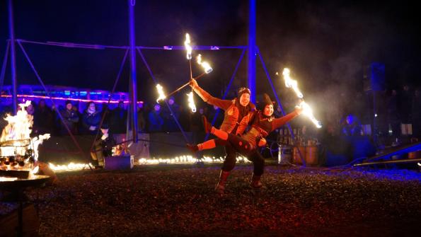 Sie spielen ihres Pyro-Spektakel "Ostara" am Murtensee von 16. bis am 27. Januar 2019. Feuerorgel, Zirkus und Musik...!