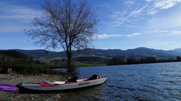 Greyerzersee Row on Air Kayak