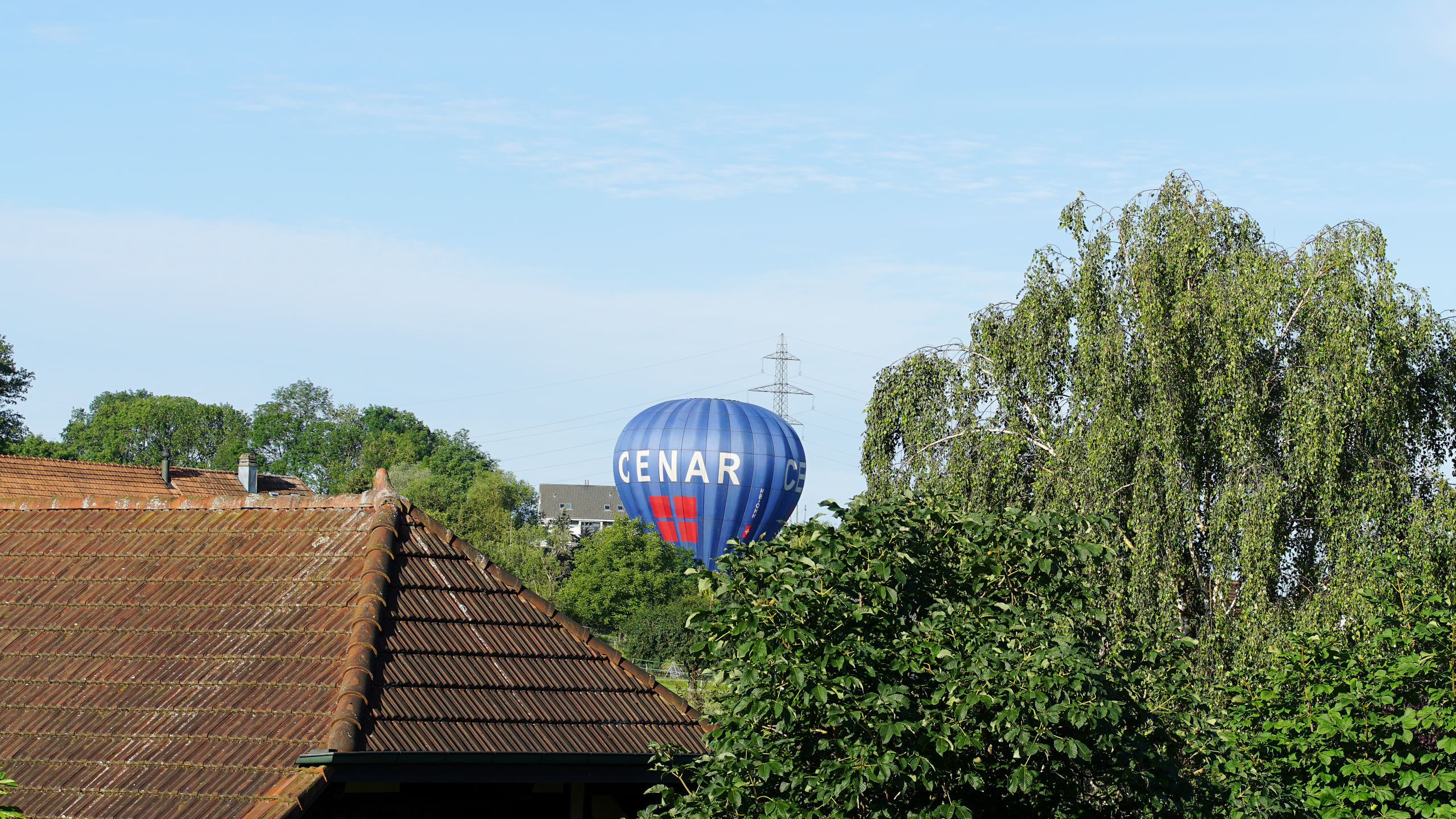 Kirche Bösingen Heissluftballon