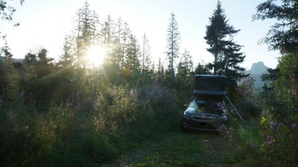 Peugeot 308 SW mit dem JAMES BAROUD Hartschalendachzelt