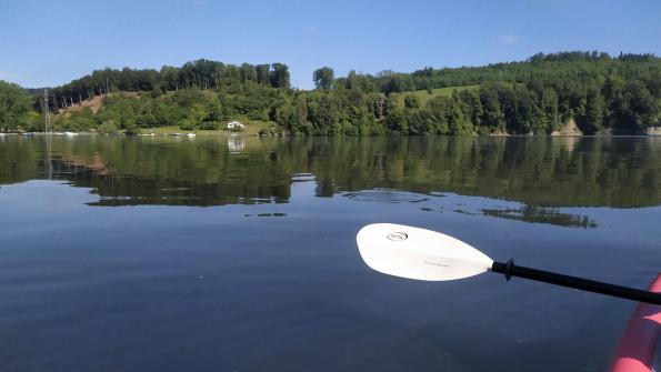 Mit dem Kayak auf dem Schiffenensee