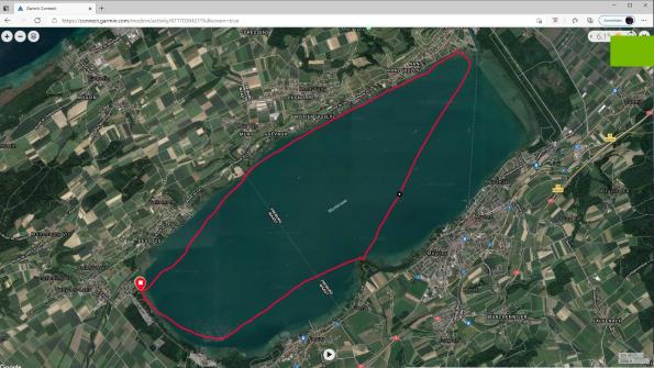 Mit dem Row on Air Kayak auf dem Murtensee 19 Kilometer