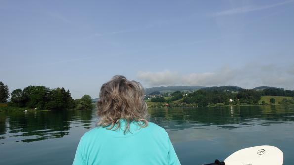 Mit dem Kayak auf dem Greyerzersee