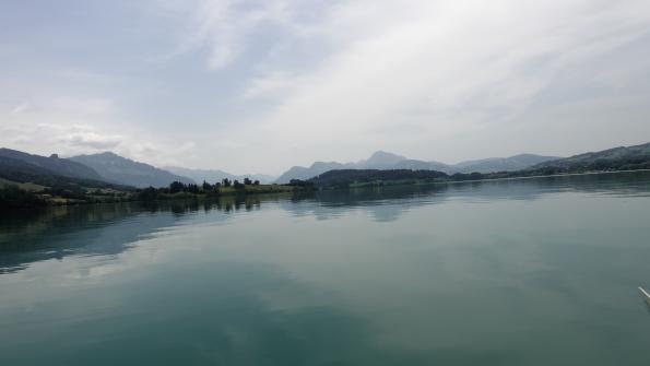 Mit dem Kayak auf dem Greyerzersee